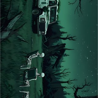 a group of skeletons sitting on top of a lush green field next to a forest Halloween Skeleton Desktop Landscape Portrait, Dark Forest 4k, 8k Mac, 8k Windows, dark slate gray