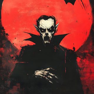 a painting of a demon with bats flying over it Dracula Halloween Nosferatu, Nosferatu Iphone, Count Dracula, Nosferatu Aesthetic, dark slate gray
