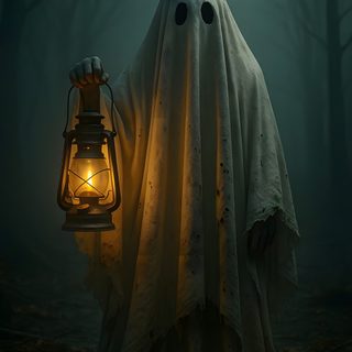 a ghost holding a lantern in the woods Halloween 4k Ghost Lightning Tattoo, Happy Halloween Pictures, Eagle Images, Dark Witch, black