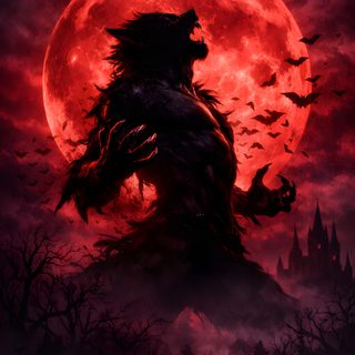 a demonic creature standing in front of a full moon Halloween Werewolf Lycan, Werewolf, Tattoo Font For Men, Horror Movie Tattoos, Dragon Iphone, black