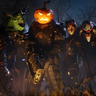 a group of people dressed up in halloween costumes with pumpkins on their heads and hands Fortnite Halloween Spectre Movie, Pc Image, Link Halloween, Halloween Moon, Desktop Backgrounds, black