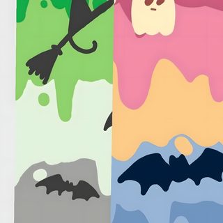 an image of a cat that is flying in the sky with bats on it's back Gay Halloween dark gray