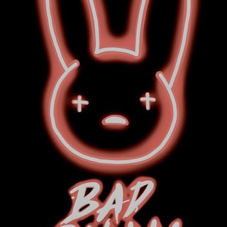 a neon bunny with the words bad bunny on it Bad Bunny Halloween Bad Bunny Rapper Logo, Logo Bad Bunny, Bad Bunny Logo Pink, black