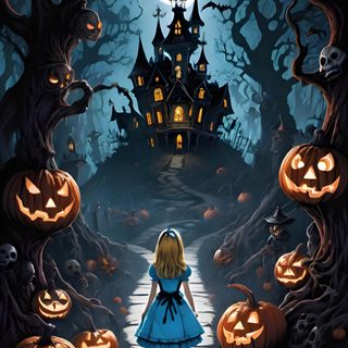 Fairy Tale Halloween, Halloween Wonderland, Fairytale Halloween, Alice In Wonderland Fall, Halloween Kingdom, Witchy Wonderland, Haunted Mansion Halloween Wallpaper, Creepy Alice In Wonderland Wallpaper, Wonderland Halloween Halloween Alice Custom Fairy Tale Halloween, Halloween Wonderland, Fairytale Halloween, dark slate gray