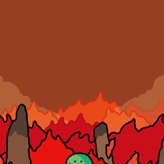an image of a cartoon dinosaur in the middle of a mountain range with lava surrounding it Halloween Dinosaur For Phone She Shed Office, Android Dark, Kawaii, Custom Icons, Art Model, saddle brown