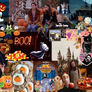 a collage of halloween pictures and images Disney Halloween Desktop Laptop Backgrounds, Mickey Mouse Clubhouse, Vintage Comics, dark olive green