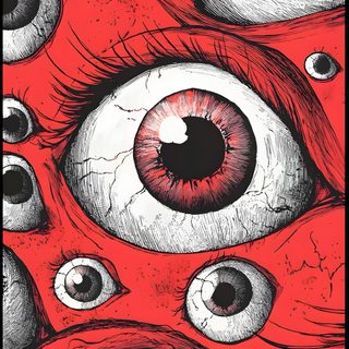 an image of some very strange looking eyes in red and black colors, with the eyeball Halloween Eyeballs Red-01 Six Eyes, Red Scary Eyes, Red Eyes Black Background, Halloween Eye,