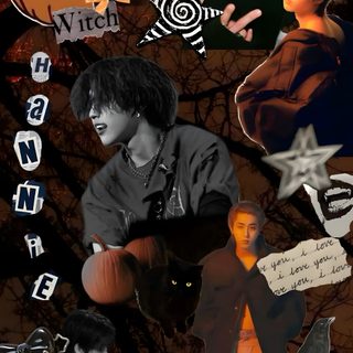 a collage of people with halloween related items Halloween Stray Kids Halloween, Witch, Love You, I Love You, black