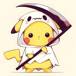 a cute little pikachu holding a giant sceptula like object in it's hands Pikachu Halloween Cute Cartoon Design, Pokemon Dp, Pokemon Cute Art, Chibi Halloween Pikachu, old lace