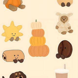 a bunch of different types of stuffed animals Jellycat Halloween Cute Home Screen, Iphone Summer, Halloween, Halloween Cute, Snoopy, papaya whip