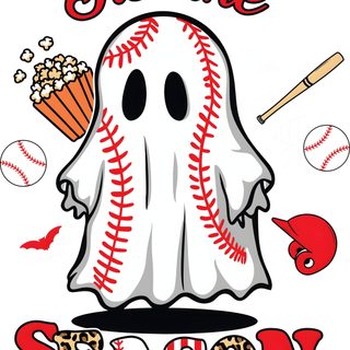 it's the season with a ghost and baseball Baseball Halloween Halloween Baseball Background, Baseball Halloween, Halloween Softball, white smoke