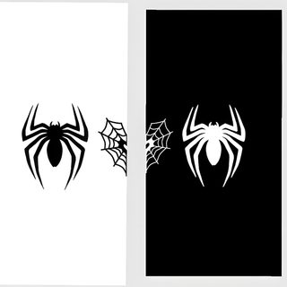 two black and white logos with spider webs on them Matching Halloween For Best Friends Best Friend Matching Backgrounds, Matching For Boys, Friend Matching, gainsboro