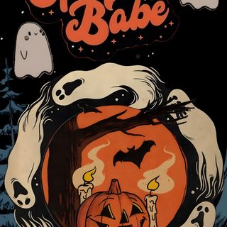 the spooky bake poster is shown with ghost and pumpkins on it Aesthetic Retro Vintage Halloween Vintage Halloween Art, Halloween Cute, Halloween Art, Image Halloween, black