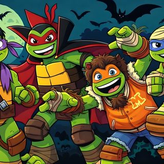 teenage mutant ninjas are posing for the camera Tmnt Halloween Tmnt Art, Teenage Mutant, Mutant Ninja, Teenage Mutant Ninja Turtles, dark olive green