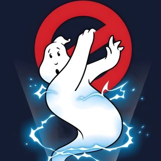 ghost riding a train with lightning coming out of its mouth and hands in the air Ghostbusters Halloween Cute Ghostbusters, Ghost Buster, Ghostbusters Art, midnight blue
