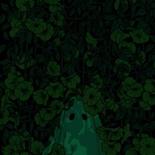 a green tree with leaves in the dark Halloween Green Aesthetic Iphone Spooky, Hexcore, Dark Spooky Aesthetic, Green Pixel Art Ghosts, black