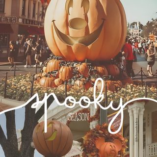 a mickey mouse pumpkin with the words happy on it Disney World Halloween Halloween Pumpkin Decor, Disney Halloween Celebration Tips, Disneyland Halloween Decorations, sienna