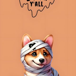 a dog with bandages wrapped around its head sitting next to a pumpkin Dog Halloween Iphone Cute Halloween Puppy, Halloween Dog Hd, Halloween Dog Background, Dog Phone, dark salmon