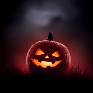 a jack - o'- lantern pumpkin lit up in the dark with its eyes open Ios 26 Halloween Iphone Gradient, Scary Halloween Pumpkins, Glow Halloween, Halloween Iphone, black