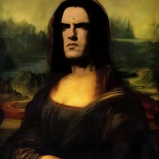 a painting of a man with long hair Type O Negative And Pantera On Halloween Peter Steele Lisa, Mona Lisa, Peter Steele Artwork, black