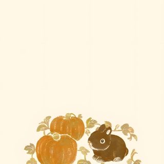 an animal is surrounded by pumpkins and leaves Halloween Rabbit Cute Fall Aesthetic, Thanksgiving Iphone, Bunny Fall Aesthetic, Kawaii Fall, old lace