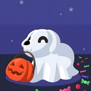 a ghost with a pumpkin in its mouth and bones on the ground next to it Adopt Me Halloween Adopt Me Profile Pic, Ghost Dragon Adopt Me, Adopt Me Halloween Profile Ideas, dark slate blue
