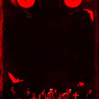 the black cat hero movie poster with red eyes and people walking in front of it Ateez Halloween Kpop Demon Hunters Cat Poster, Ateez Black Cat Nero, Ateez Hala Hala,