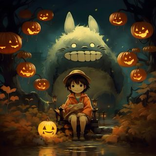Halloween Totoro, Halloween Studio Ghibli, Gibli Studio Halloween, Studio Ghibli Halloween, Halloween Ghibli, Ghibli Halloween, Studio Ghibli Pumpkin, Ghibli Pumpkin, Studio Ghibli Scarecrow Studio Ghibli Halloween Halloween Totoro, Halloween Studio Ghibli, Gibli Studio Halloween, black