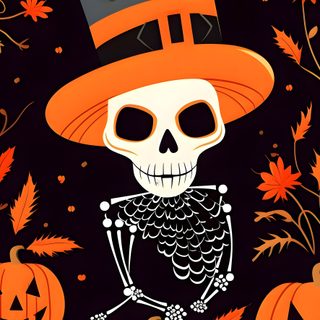 a skeleton wearing a top hat and holding a pumpkin in front of some jack - o'- lanterns Halloween Boy Halloween Fox, Halloween Panda Illustration, Vintage Halloween Owl Illustration, black