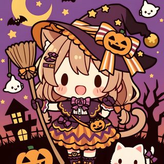 Kawaii Kawaii Halloween dim gray