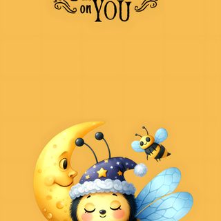 a card with a bee and some other items on it Halloween Bees Accent Ideas Cute Bee Design, Cute Bumblebee, Halloween Bees Accent Ideas, sandy brown