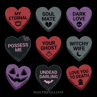Gothic Valentine Spooky Valentines Wallpaper, Goth Spooky Valentine Wallpaper, Pastel Goth Valentines Spooky Valentines Wallpaper, Spooky Conversation Hearts, Vampire Valentine, Spooky Halloween Candy Hearts, Spooky Hearts, Spooky Valentine Chocolates, Spooky Valentines Aesthetic Halloween Conversation Hearts Gothic Valentine Spooky Valentines, Goth Spooky Valentine, Pastel Goth Valentines Spooky Valentines, black