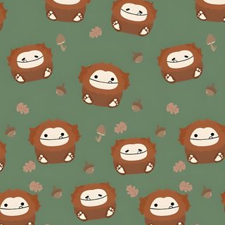 a green background with lions and leaves on it Cute Halloween Squishmallow Benny Squishmallow, Cute Cryptid, Sassy The Sasquatch Phone, dim gray