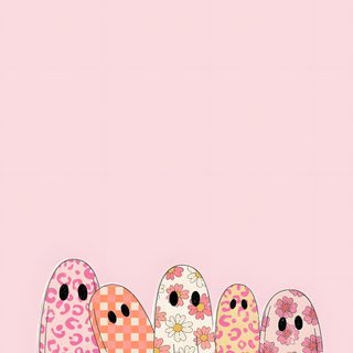 three little birds sitting on top of each other in the middle of a pink background Halloween Peach Cute Pink Fall, Halloween Cute, Cute Images For, Halloween, Cellphone, Cute Images, misty rose