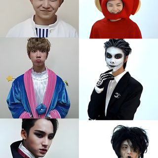 many different pictures of people in costumes Seventeen Halloween Kpop Meme Costume, Seventeen Halloween, Seventeen Costume Ideas, silver
