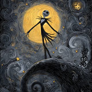 an image of a halloween scene with jack and pumpkins Halloween Iphone 16 Pro Max Christmas Lockscreen, Starry Night, Nightmare Before Christmas, dark slate gray
