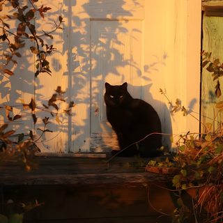 a black cat sitting in front of a white door with vines growing on it's side Halloween Cat Desktop Mia 3, Season Of The Witch, E Card, Autumn Aesthetic, Pics Art, saddle brown