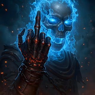 a skeleton with blue eyes holding up his hand in front of fire and flames on the ground Halloween Skulls Ghost Rider Android, Ghost Rider Photo, Ghost Rider For Mobile, Ghost Rider Blue, black