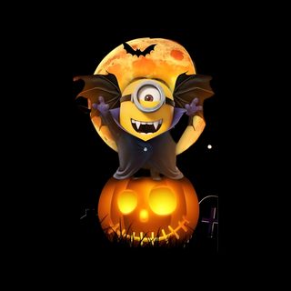 a minion sitting on top of a pumpkin Minions Halloween Fall Minion, Purple Minion Halloween, Minion Halloween Clipart, black