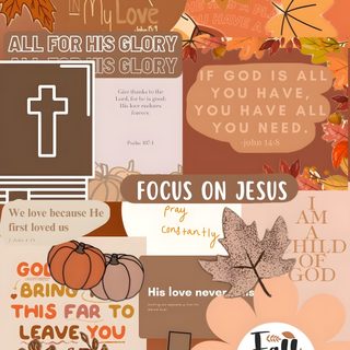 a collage of thanksgiving cards with the words jesus and an image of a cross Cute Christian Halloween Preppy Aesthetic Thanksgiving, Thanksgiving For Girls, Thanksgiving Background Bible Verse, peru