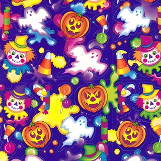 an image of halloween stickers on the back of a purple background with cats and pumpkins Lisa Frank Halloween Y2k Halloween Seamless Pattern, Lisa Frank Halloween, Lisa Frank Witch, gray