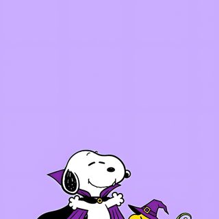 a cartoon dog dressed as a bat and pumpkins Snoopy Halloween Iphone Hello Kitty Halloween, Peanuts, Halloween Iphone Backgrounds, Halloween Cute, plum