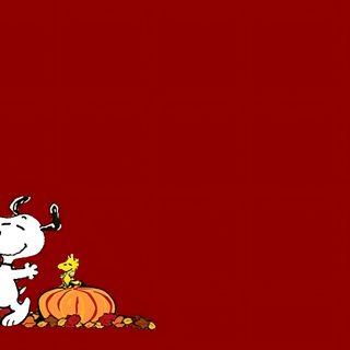 a red background with a cartoon dog and pumpkins Snoopy Halloween Macbook Snoopy, dark red
