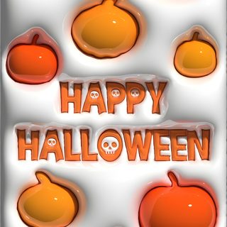 an image of halloween pumpkins with the words happy halloween 3d Iphone Halloween Phone, 3d, Inflatable, Halloween, 3d Iphone Halloween, Autumn 3d, tan