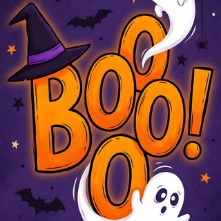 halloween poster with ghost and pumpkins in the background that says boo o'clock Halloween Liquid Boo Printable And dark slate gray