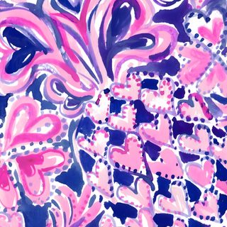 an abstract painting with pink and blue colors on it's surface, in the shape of hearts Lilly Pulitzer Halloween Lily Pulitzer Pink, Lilly Pulitzer Patterns, Lilly Pulitzer Ipad, plum