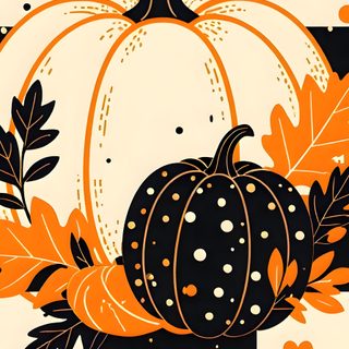 an orange and black pumpkin sitting on top of a checkered tablecloth with flowers Halloween Thanksgiving Halloween Fall Phone, Fall Halloween Iphone, Thanksgiving Phone Backgrounds, coral
