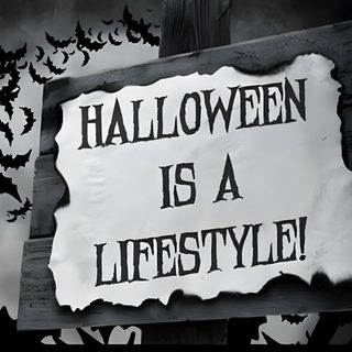 a sign that says halloween is a lifestyle Halloween Is A Lifestyle Not A Holiday Zack E Cody, Halloween Quotes, Season Of The Witch, Samhain, dim gray