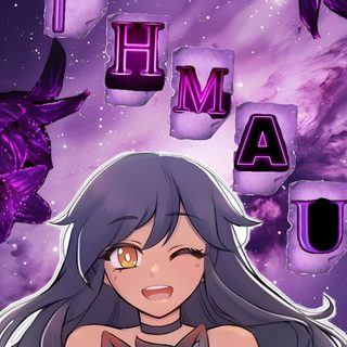 an anime character holding a black cat in front of purple flowers and letters that spell phm Halloween Aphmau Aphmau Youtube, Aphmau Characters, Fanart Fanart Aphmau, Aphmau Fan Art, Ladybug, dim gray