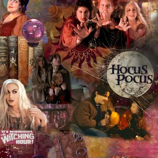 the collage has many different pictures and words on it, including cats in hats Halloween Iphone Movies And Shows Thanksgiving Movie, Hocus Pocus Book, Hocas Pocas, dark olive green
